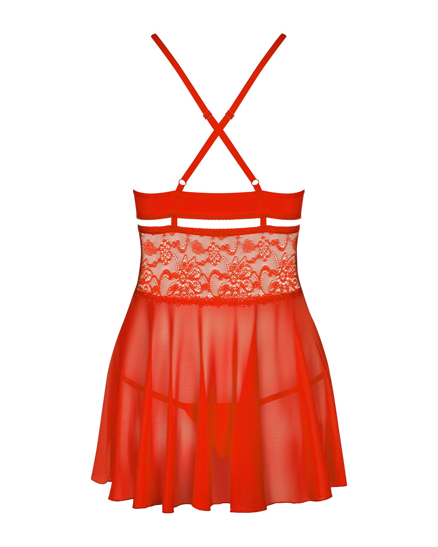 BBABYDOLL & THONG RED