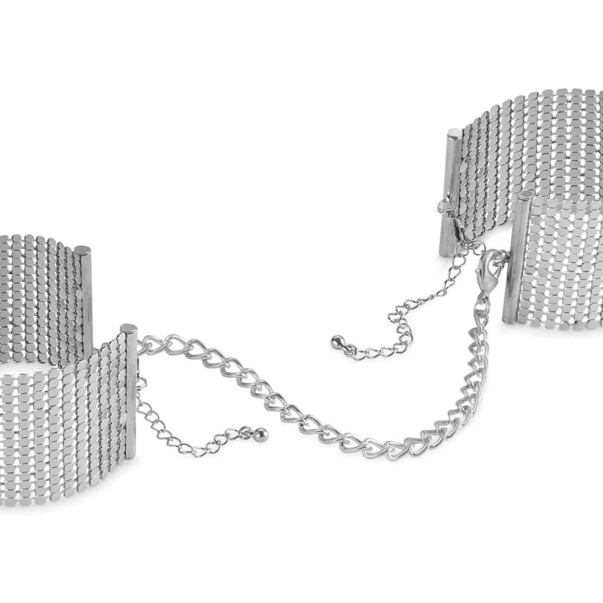 Desir Métallique -Pulseras,Esposas de malla metálica plateada,dorada,negras