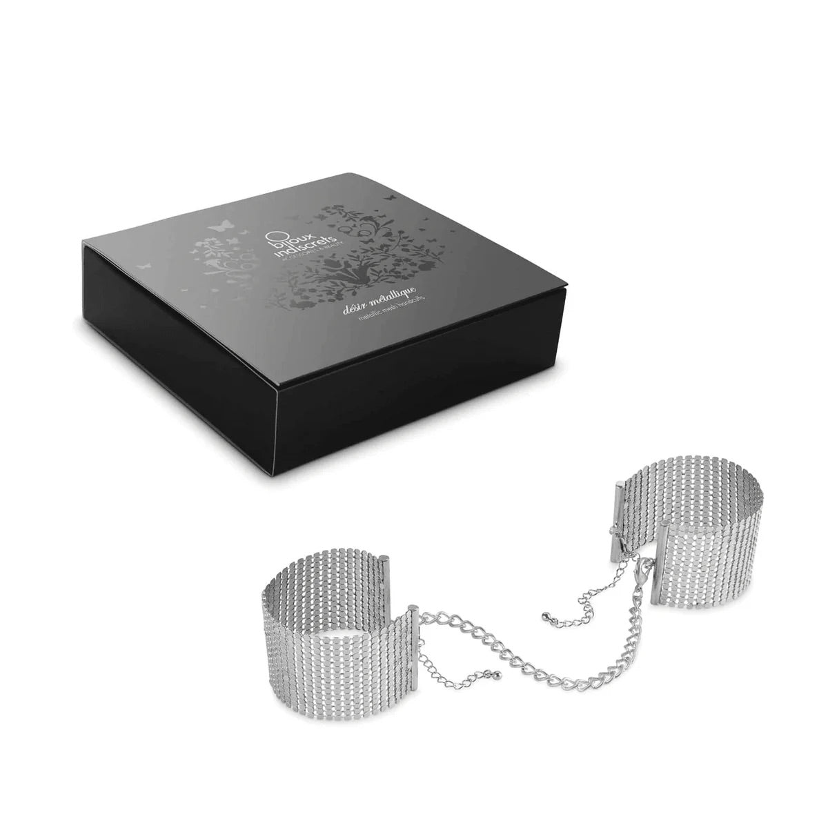 Desir Métallique -Pulseras,Esposas de malla metálica plateada,dorada,negras