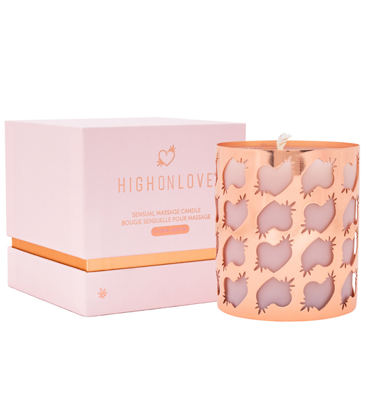 HighOnLove różana świeca do masażu Massage Candle 250 ml