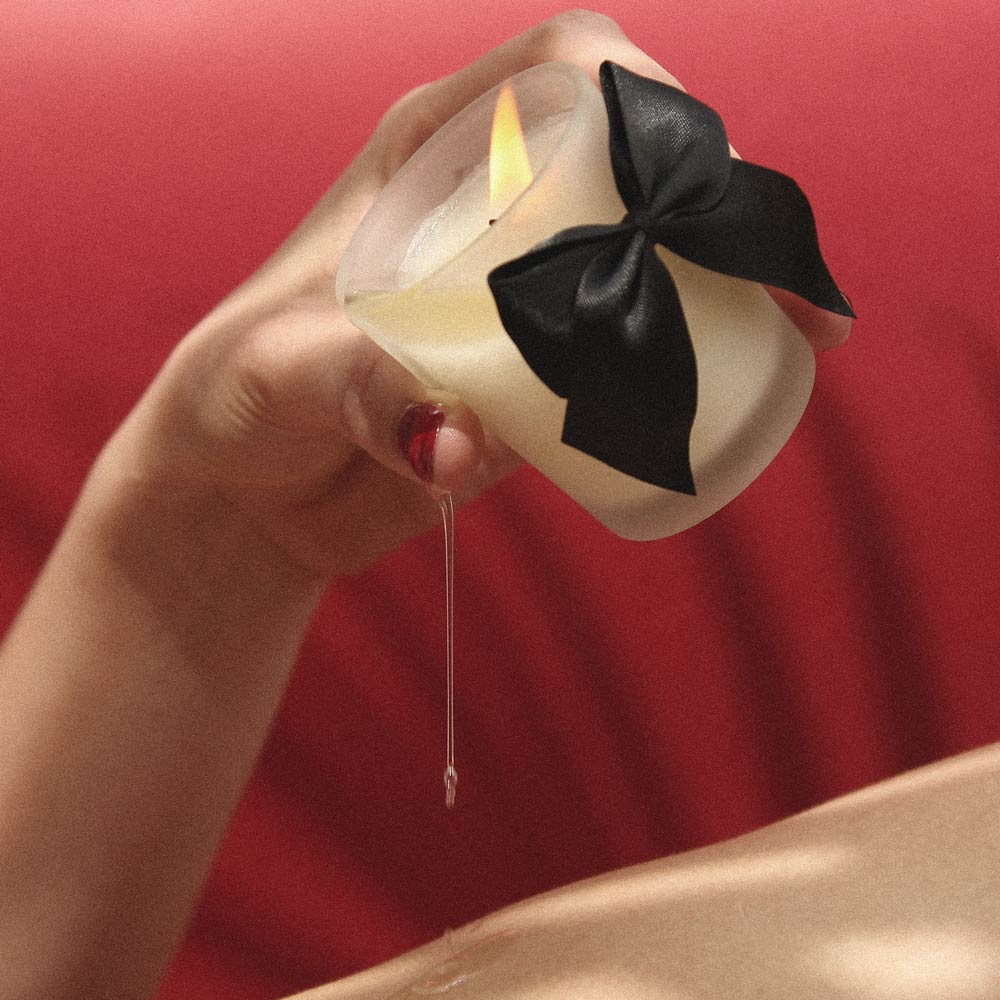 Vela de masaje besable · Caramelo y sal