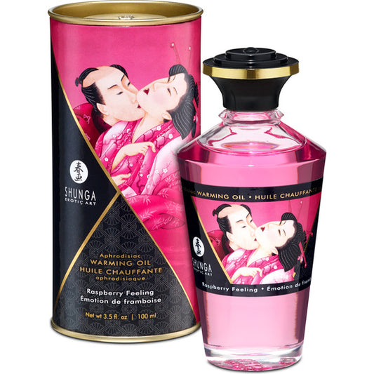 SHUNGA ACEITE SENSACIÓN EFECTO CALOR FRAMBUESA 100 ML